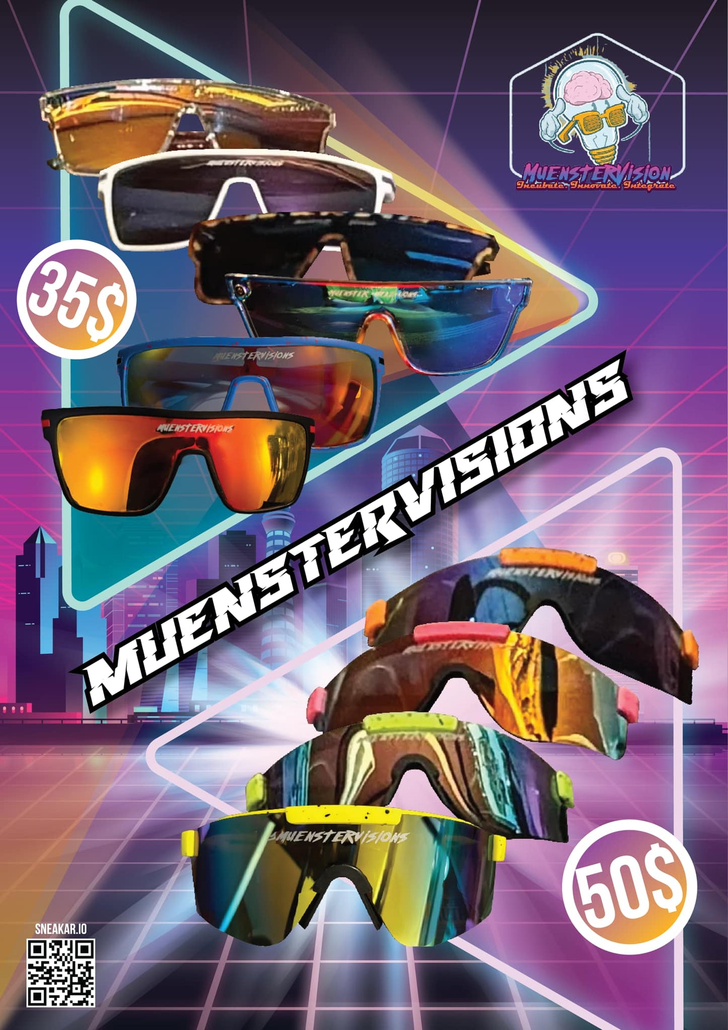 MuensterVisions V2 "Out-Runners" Polarized Shades by SNEAKAR