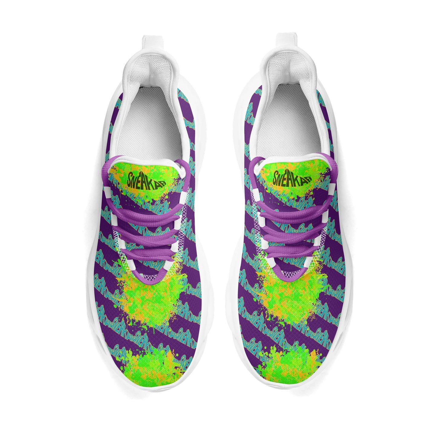 Splatter Sprinter - Royal Hue trainers by SNEAKAR (F)