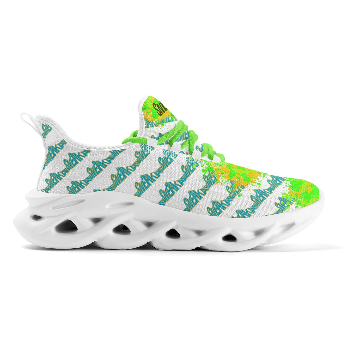 Splatter Sprinter- White Lightning trainers by SNEAKAR (F)