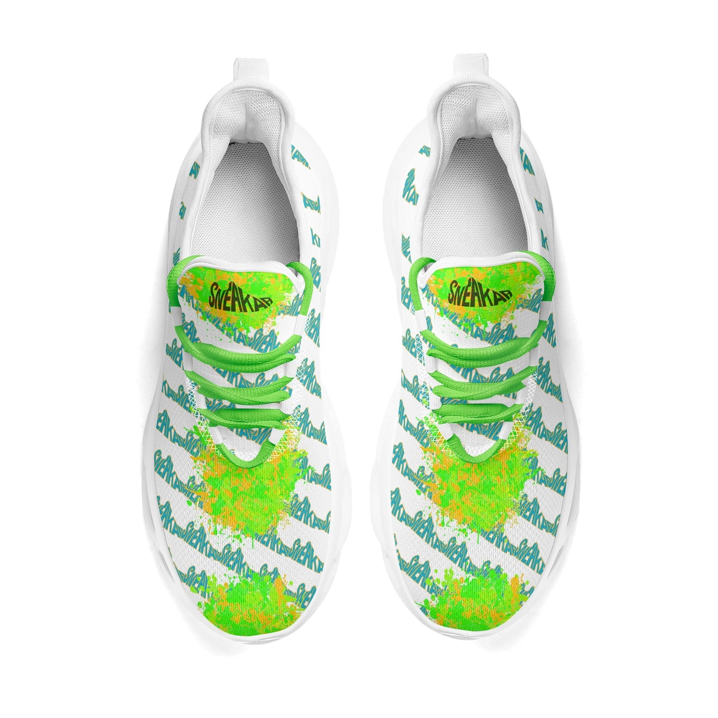 Splatter Sprinter- White Lightning trainers by SNEAKAR (F)