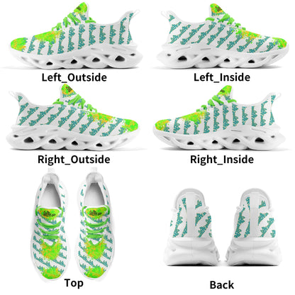 Splatter Sprinter- White Lightning trainers by SNEAKAR (F)