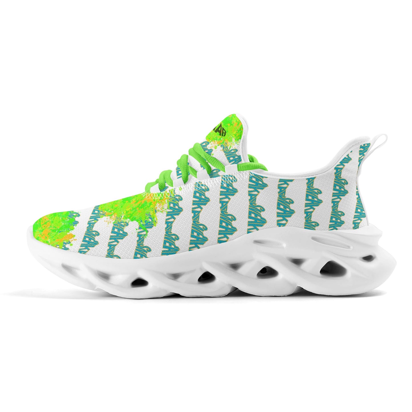 Splatter Sprinter- White Lightning trainers by SNEAKAR (F)