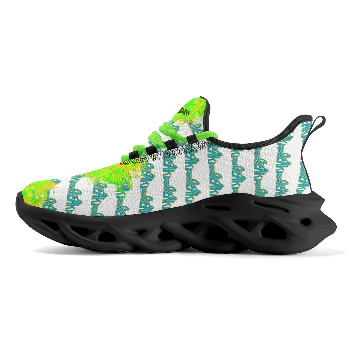 Splatter Sprinter- White Lightning trainers by SNEAKAR (F)