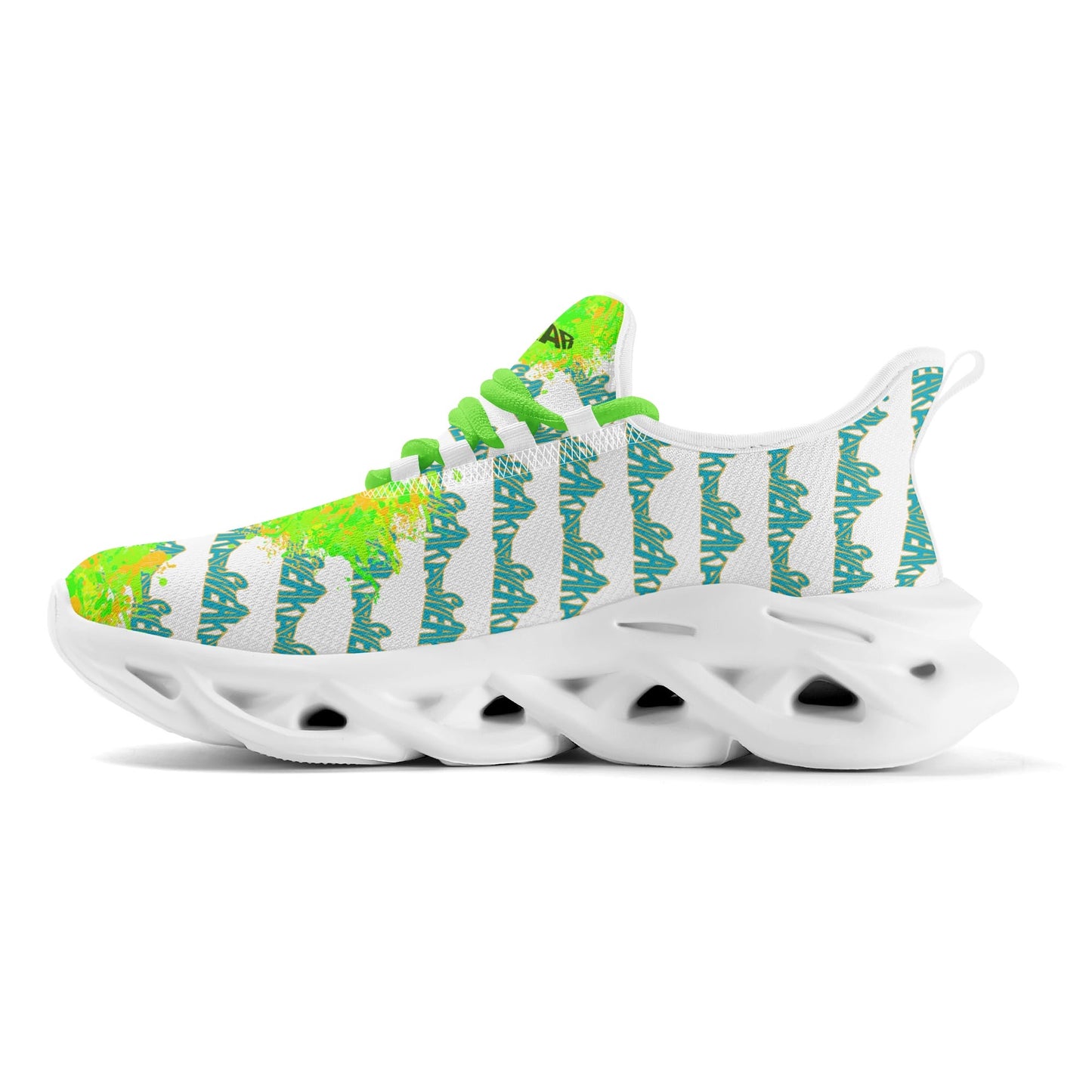 Splatter Sprinter- White Lightning trainers by SNEAKAR (F)